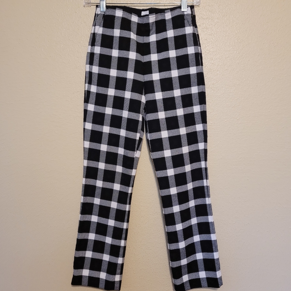 Gap Black and White Plaid Pants, size 00